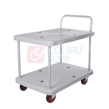 君宏 150公斤双层单扶手推车 JH150P-T2-G 720*480*890MM 承重:150KG (灰色) (不含运费)