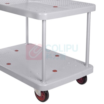 君宏 150公斤双层单扶手推车 JH150P-T2-G 720*480*890MM 承重:150KG (灰色) (不含运费)