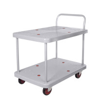 君宏 300公斤双层单扶手推车 JH300P-T2-G 900*600*910MM 承重300KG (灰色) (不含运费)