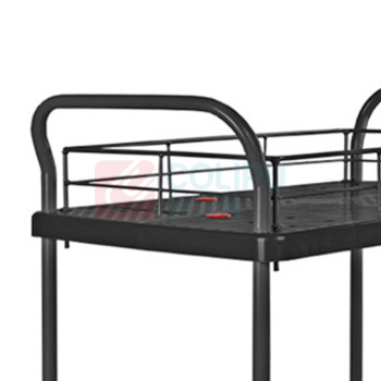 君宏 150公斤双层双护栏双扶手推车 JH150-T2-HL2-D-BK 720*480*890MM 承重:150KG (黑色) (不含运费)