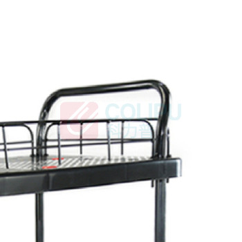 君宏 300公斤双层双护栏双扶手推车 JH300-T2-HL2-D-BK 900*600*910MM 承重300KG (黑色) (不含运费)