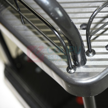 君宏 300公斤双层双护栏双扶手推车 JH300-T2-HL2-D-BK 900*600*910MM 承重300KG (黑色) (不含运费)