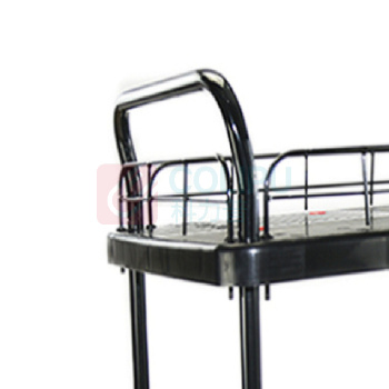 君宏 300公斤双层双护栏双扶手推车 JH300P-T2-HL2-D-BK 900*600*910MM 承重300KG (黑色) (不含运费)