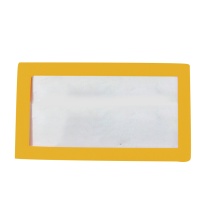 安赛瑞 货架物料信息磁性卡套 13385 A10 45×80mm (黄色) 10个装