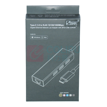 三堡 网口+3口HUB转换器 TCH-3BK (黑色)