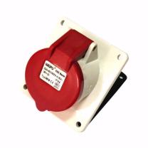 威浦 TYP系列暗装斜式工业插座,4P 32A 400V IP44 红色,3818,10只/盒