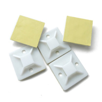 安赛瑞 自粘式配线固定座 束线扎带固定座吸盘 20×20mm(1000装)塑料吸盘压线夹定位片 26258