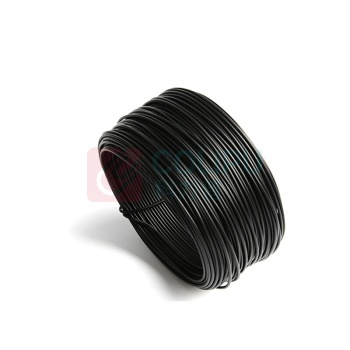 安赛瑞 包塑铁丝捆扎线PVC塑料铁丝扎线 电线捆扎丝 包塑铁芯扎带 23543 黑圆 每卷长约43m (5卷装)