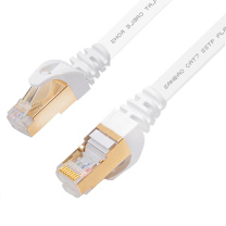 三堡 七类工程级纯铜镀金双屏蔽扁平网线 CAT-702W 2m (白色)