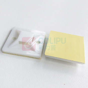 安赛瑞 自粘式配线固定座 PE 40×40mm 白色黄胶 250只/包 26261 /