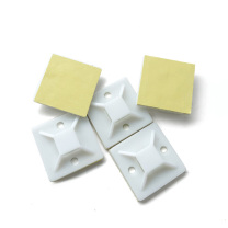 安赛瑞 自粘式配线固定座 PE 40×40mm 白色黄胶 250只/包 26261 /