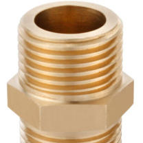 万科 对丝 外丝直接 1/2”/4分/DN15mm*31mm (黄色) 外丝 外螺纹 等径 黄铜 国标