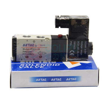 亚德客 AIRTAC 电磁阀 4V200系列 4V21008B 两位五通 DIN插座式 接口Rc1/4 DC24V