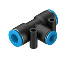 费斯托 三通接头 QST系列T形 QST-8 黄铜镀镍+塑料接头 快插8mm-快插8mm-快插8mm 153130