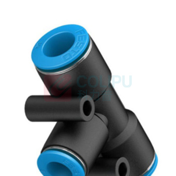 费斯托 三通接头 QST系列T形 QST-8 黄铜镀镍+塑料接头 快插8mm-快插8mm-快插8mm 153130