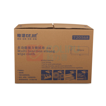 格洁 擦拭布 强力高效款 材质 聚酯纤维+原生木浆 适用重量水油污混合液 720568 30cmx35cm (白色) 300张/盒 4盒/箱 (仅江浙沪包邮)