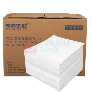 格洁 擦拭布 强力高效款 材质 聚酯纤维+原生木浆 适用重量水油污混合液 720568 30cmx35cm (白色) 300张/盒 4盒/箱 (仅江浙沪包邮)