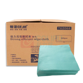 格洁 擦拭布 强力高效款 材质 聚酯纤维+原生木浆 适用重量水油污混合液 762068 30cmx35cm (绿色) 300张/盒 4盒/箱 (仅江浙沪包邮)