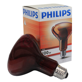 飞利浦 PHILIPS 红外线灯泡 100W 电烤灯配件进口灯泡 家用神灯仪器 E27