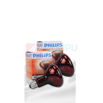 飞利浦 PHILIPS 红外线灯泡 100W 电烤灯配件进口灯泡 家用神灯仪器 E27