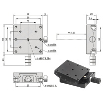 鸿途盛 手动弧度倾斜角滑台 GFG6030-C60H20 单向倾斜