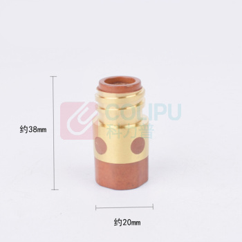 上柯 气保焊二保焊枪配件绝缘套 C3076 350A黄胶木带铜芯(50个)  绝缘筒绝缘螺母