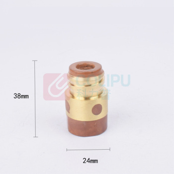 上柯 气保焊二保焊枪配件绝缘套 C3077 500A黄胶木带铜芯(50个) 绝缘筒绝缘螺母