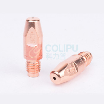 上柯 水冷气保焊枪配件导电嘴 C3081 M8*30*1.2紫铜加粗(50个) 501D/36KD二保焊枪导电咀