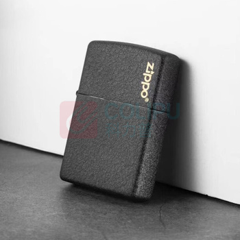 zippo 打火机之宝防风煤油 黑裂漆经典商标 单机 236-C-000016 内壁锈迹为工艺,介意勿拍