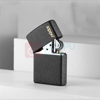 zippo 打火机之宝防风煤油 黑裂漆经典商标 单机 236-C-000016 内壁锈迹为工艺,介意勿拍