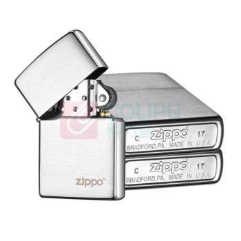 zippo 打火机之宝防风煤油 拉丝镀铬-商标 单机 200ZL-A-000018 内壁锈迹为工艺,介意勿拍
