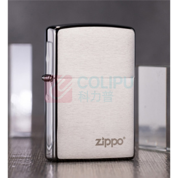 zippo 打火机之宝防风煤油 拉丝镀铬-商标 单机 200ZL-A-000018 内壁锈迹为工艺,介意勿拍
