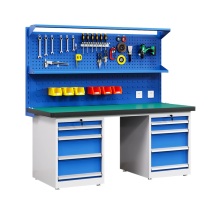 大工象 钳工桌子 双四抽+单挂网 2100mm*1250mm 防静电台面