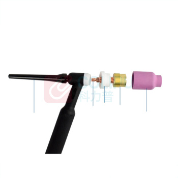 上柯 WP-17/WP18WP26氩弧焊枪带筛网导流件连接体垫圈瓷嘴 C3140 大体(导流体+垫圈+瓷嘴)10套