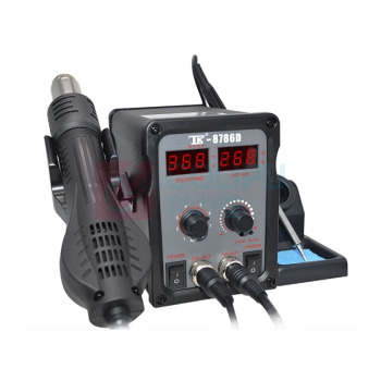 泰克 二合一组合拆焊台风扇式二合一拆焊台 TK-8786D (450W+50W)双数显