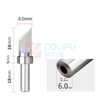 勋狸粑 150W电烙铁头205H高频焊台通用型配件 500-k大刀口薄 1.8mm