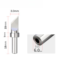 勋狸粑 150W电烙铁头205H高频焊台通用型配件 500-k大刀口薄 1.8mm