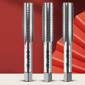 天工 手用丝锥 直槽 外冷 不锈钢 95.5mm 公制 16mm 四方柄 44.8mm 化学涂层 M16*2 3支/包