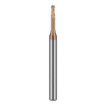 GTK 球刀 R0.5*2*D4*50 R0.5:球头半径0.5mm一球头直径Φ1.0mm (银色) (钛合金用)
