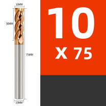 GTK 硬质合金立铣力 ES4 D10.0TIALN LES41000A D10.0:刀具直径 10 mm (金银色)