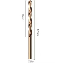 前哨 合金钻头 QS 2.5*57mm 直径2.5mm，总长57mm，工作头长度30mm. 
