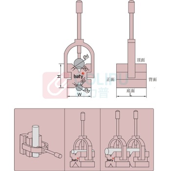 BATY V形架 GM5-900-585 25×20×20mm