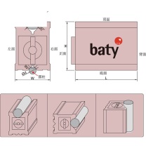 BATY 磁性V形架 GM5-900-603 120×70×95mm