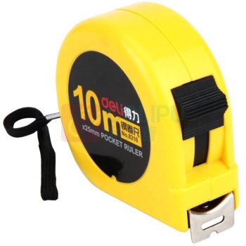 得力 8210 钢卷尺 10mｘ25mm (单位：个) 8210 