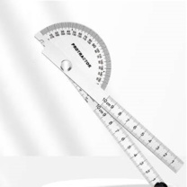 米茨 不锈钢量角器 高精度角尺 LJ-LJQ-01 90*150mm/双臂型