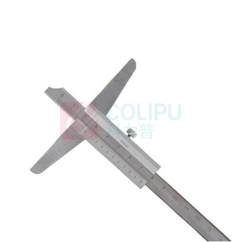 上工 带表深度游标卡尺0-200mm 分辨率0.02 深度卡尺线卡代表深度测量不锈钢深度尺可定制 BB0040202