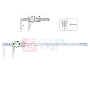 英示 INSIZE 带表游标卡尺 1316-600 精度0.05mm 不含检测费用