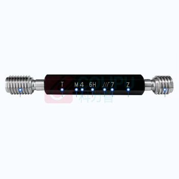 成量 螺纹塞规 M4*0.7-6H T.Z 粗牙细牙通止规 总长L=70mm,螺纹长=6mm,小径=3.242mm