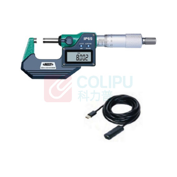 英示 INSIZE 数显外径千分尺 3101-25AC 0-25mm*0.001mm分辨率 配10m数据传输线 带数据传输
