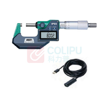 英示 INSIZE 数显外径千分尺 3101-25AC 0-25mm*0.001mm 分辨率配5m数据传输线 带数据传输